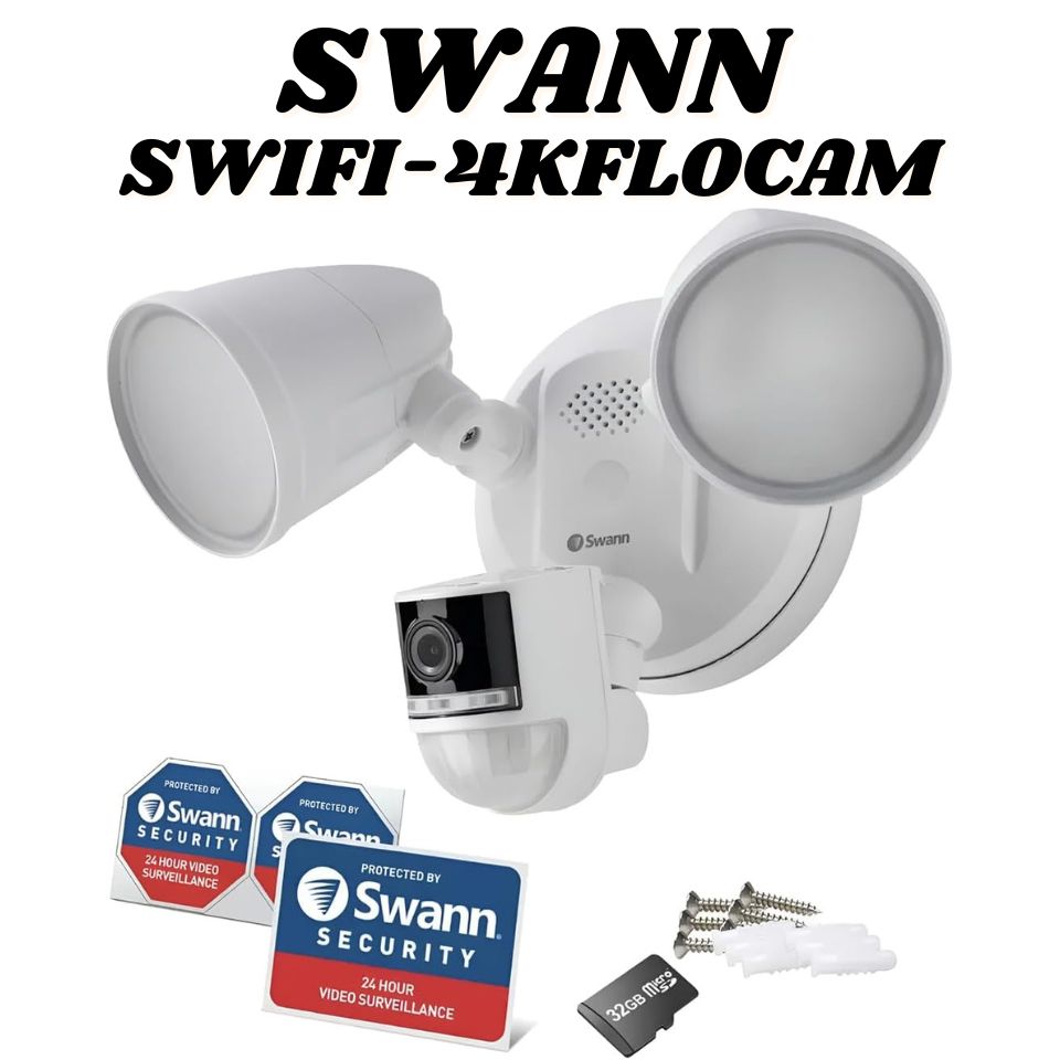未開封 Swann スワン セキュリティカメラ カメラ4台セット 警告ライト Swann（スワン）4CH 1080 DVRシステム 1TB ドーム型 カメラ4台