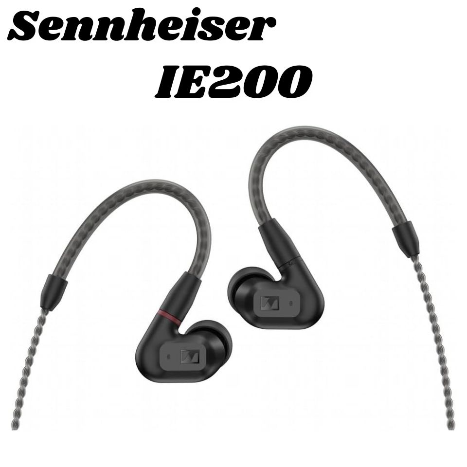 ゼンハイザー Sennheiser イヤホン 有線 IE 200 ブラック ダイナミック カナル型 オーディオファイル ゲーミング TrueResponseトランスデューサー ブレードケーブル イヤーフック イヤフォン