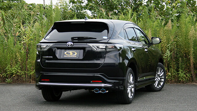 GANADOR Vertex SUSマフラー(GDE-640MST)（P.B.S搭載　右ダブル出し/テール部のみチタニウム製ブルーテール）ハリアー・DBA-ZSU60W/ZSU65W 2WD/4WD共通｜4WD＆SUV PROSHOP ＲＶ ＳＨＵＥＩ