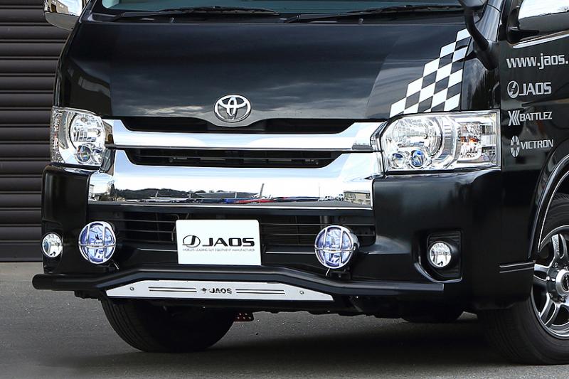 JAOS フロントスキッドバー ブラック/ブラスト ハイエース 200系ワイドボディ(3型～)(GDH除く)　B150204C