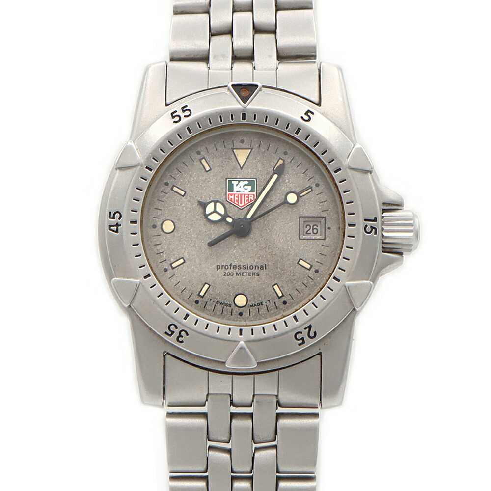 タグホイヤー　プロフェッショナル　グレー　959.708 シルバー　クォーツ TAG HEUER（タグ・ホイヤー） ベルト訳あり 保証書付き【TAG HEUER