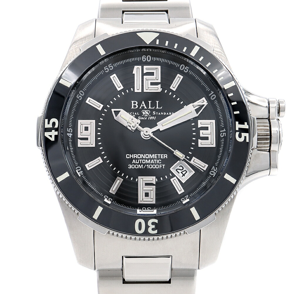 BALL ボール ウォッチ エンジニア ハイドロカーボン セラミック XV DM2136A デイト 300m防水 黒 ブラック SS ステンレス メンズ 自動巻き【6ヶ月保証】【腕時計】【中古】