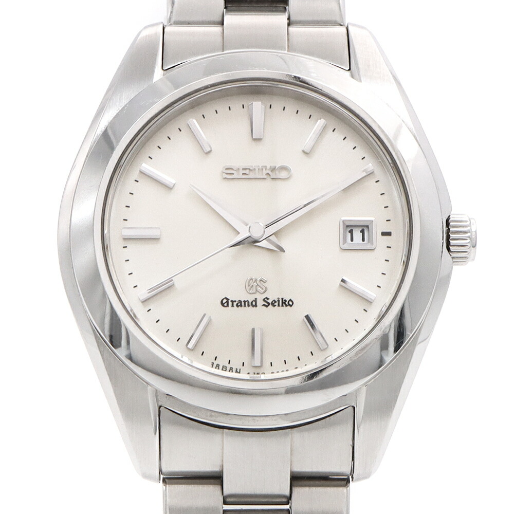 蓄電池取り替えっこ済 SEIKO セイコー GS 地べたセイコー ヘリテージ 4J52-0AB0 デイト 100m雨合羽 しろがね色 SS ステンレス鋼 レディース 石英【6ヶ月引き受ける】【ウォッチ】【中古】