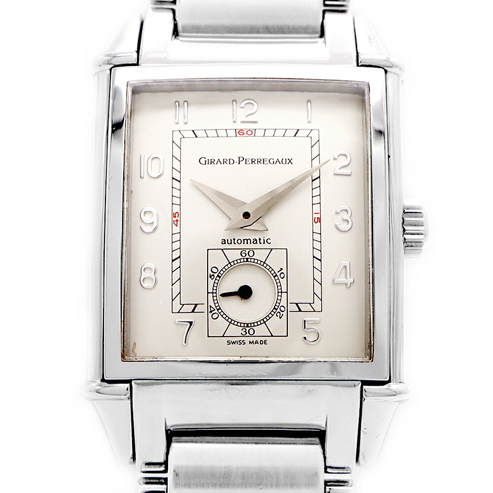 GIRARD PERREGAUX ジラールペルゴ ヴィンテージ 1945 2594 スモール秒 しろがね色 SS ステンレス鋼 メンズ 自動小銃一巻き 【6ヶ月引き受ける】【ウォッチ】【中古】
