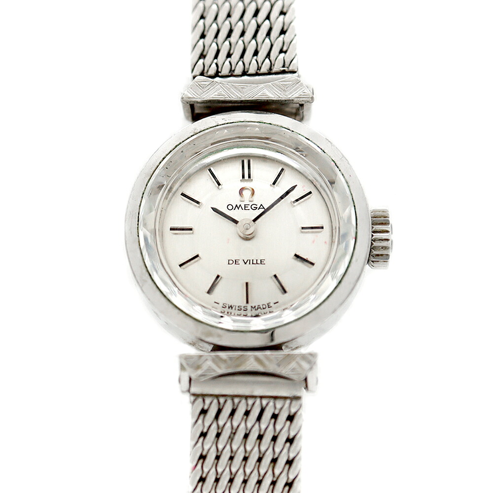 オメガ デヴィル 腕時計 レディース ビンテージ 17㎜ 手巻き 銀 楽天