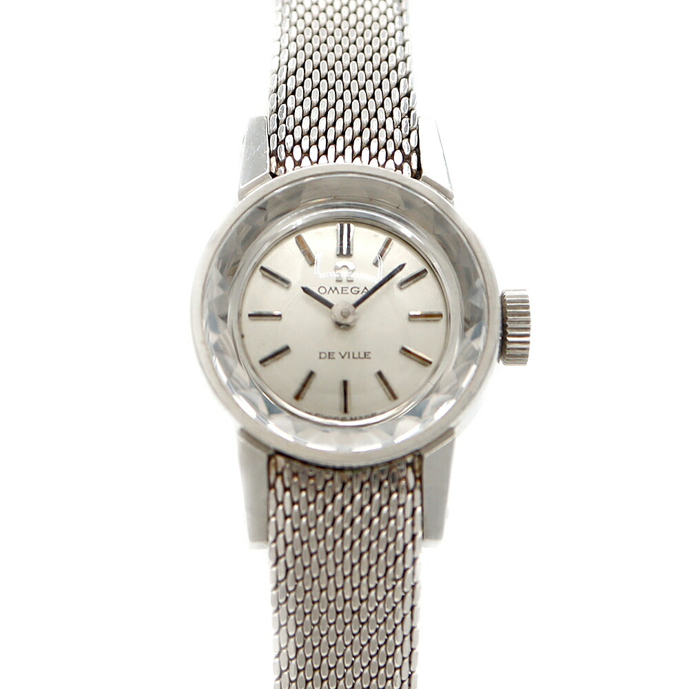 オメガ　デヴィル　腕時計　レディース　ビンテージ　17㎜　手巻き　銀 OMEGA デビル DE VILLE アンティーク レディース腕時計 手巻き