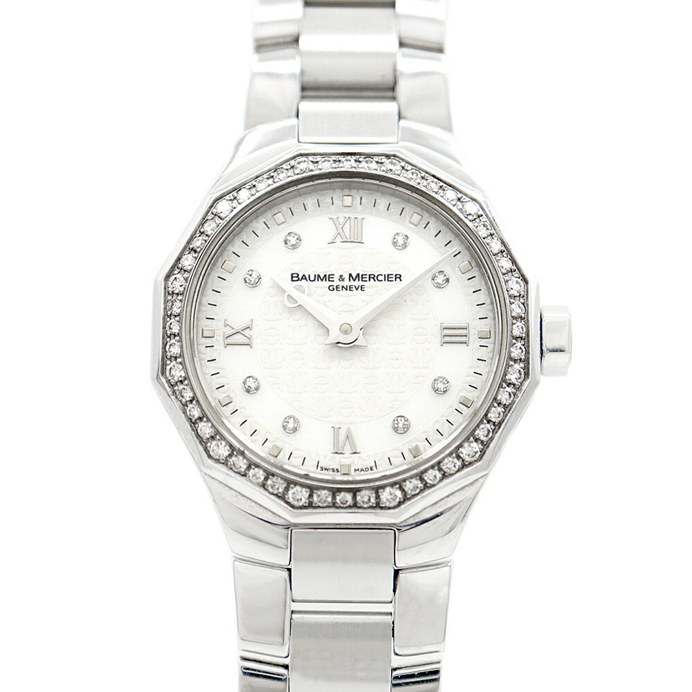 【電池交換済】ボーム＆メルシェ リビエラ ダイヤベゼル　11Pダイヤ 楽天市場】電池交換済 BAUME＆MERCIER ボーム&メルシェ マリブ ダイヤ