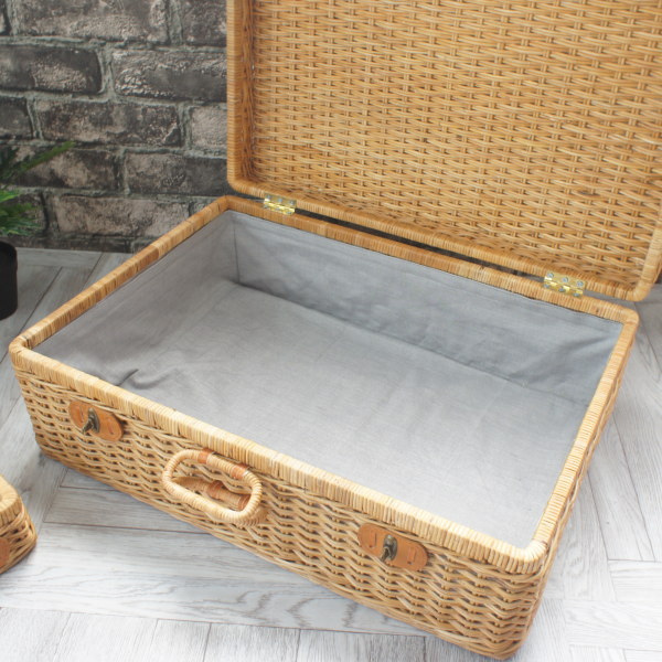 アジアン ラタントランクバスケット 大容量 Lサイズ バスケット トランク 旅行かばん カゴバッグ カゴ ラタン バスケット ナチュラル アジアン家具 アジアン雑貨 籐家具 籐製品 ロハス ヴィンテージ 母の日 プレゼント おすすめ Gk722mer Bloumgrootegast Nl