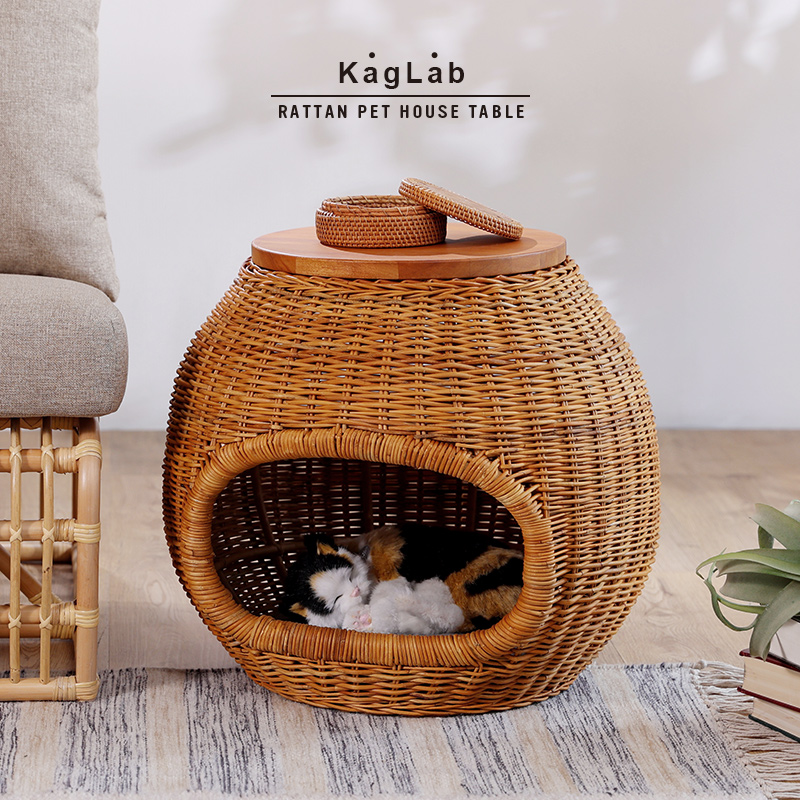 アンティーク レトロ ペットゲージ 籐編み 犬 猫 アンティーク ペットゲージ 2トーンカラー ヴィンテージペット