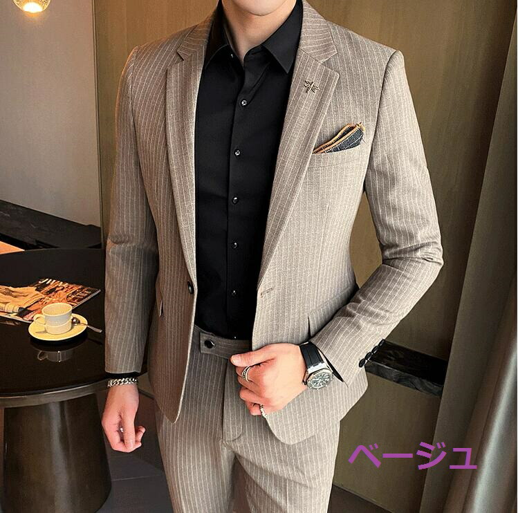 韓国風 メンズスーツ ストライプ 花婿の介添え カジュアルスーツ 上品 ビジネス 上着 ズボン 紳士用 上下セット 結婚式 通勤 宴会 スリムスーツ 入学式 オシャレ フォーマル 成人式 点セットアッフ 学生 送料無料 3color 代30代40代 Rvcconst Com 韓国風 メンズスーツ ストライプ 花婿の介添え カジュアルスーツ 上品 ビジネス 上着 ズボン 紳士用 上下セット 結婚式 通勤 宴会 スリムスーツ 入学式 オシャレ フォーマル 成人式 点セットアッフ 学生 送料無料 3color 代30代40代 Rvcconst Com