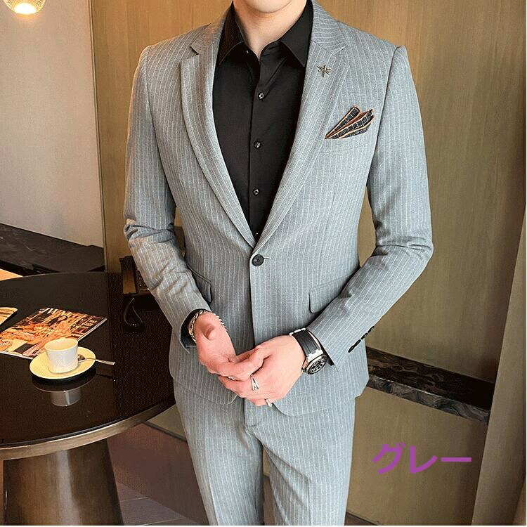 韓国風 メンズスーツ ストライプ 花婿の介添え カジュアルスーツ 上品 ビジネス 上着 ズボン 紳士用 上下セット 結婚式 通勤 宴会 スリムスーツ 入学式 オシャレ フォーマル 成人式 点セットアッフ 学生 送料無料 3color 代30代40代 Rvcconst Com 韓国風 メンズスーツ ストライプ 花婿の介添え カジュアルスーツ 上品 ビジネス 上着 ズボン 紳士用 上下セット 結婚式 通勤 宴会 スリムスーツ 入学式 オシャレ フォーマル 成人式 点セットアッフ 学生 送料無料 3color 代30代40代 Rvcconst Com