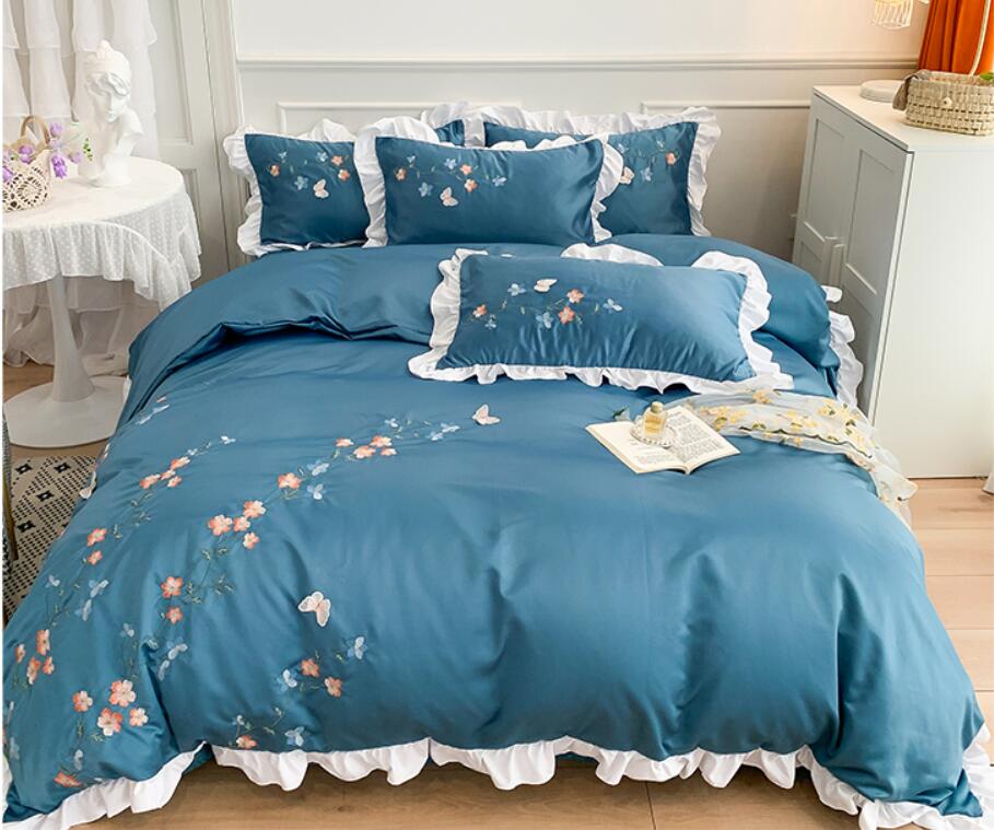 韓国風 肌に優しい 敷き布団カバー 枕カバー フラットシーツ 四季通用 布団カバーセット シングル 姫系 寝具カバー 掛け布団カバー プレゼント 洗える 可愛い 春夏秋冬 ベッド用品 3点セット 花柄 学生 1 2m 学生 抗菌防臭 お姫様風 レーヨン 刺繍 Butlerchimneys Com