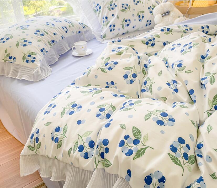 韓国風 肌に優しい 敷き布団カバー 枕カバー フラットシーツ ボックスシーツ 四季通用 布団カバーセット シングル 姫系 寝具カバー 掛け布団カバー プレゼント 洗える 可愛い 春夏秋冬 ベッド用品 3 4点セット 花柄 学生 1 2m 1 5m 1 8m 2 0m 抗菌防臭 お姫様風 4色