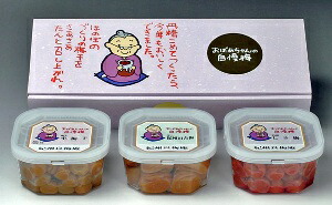 おばあちゃんの自慢梅　３種セット 梅干し 梅干 紀州南高梅 日本製 梅 農家 の 梅干し 天日塩 誕生日 ギフト 手土産 土産 新生活 春のご挨拶 母の日
