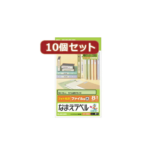 10個セットエレコム なまえラベルファイル用・大 ASNEDT-KNM11X10|パソコン オフィス用品 切り替え器【代引き決済不可】【日時指定不可】