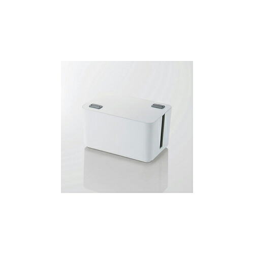 5個セット エレコム ケーブルボックス(4個口) ASNEKC-BOX002WHX5|パソコン パソコン周辺機器 ケーブルアクセサリー【代引き決済不可】【日時指定不可】