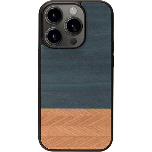 Man & Wood マンアンドウッド MagSafe対応天然木ケース for iPhone 15 Pro Denim ASNI25521i15PR|スマートフォン・タブレット・携帯電話 iPhone iPhone15シリーズ ケース