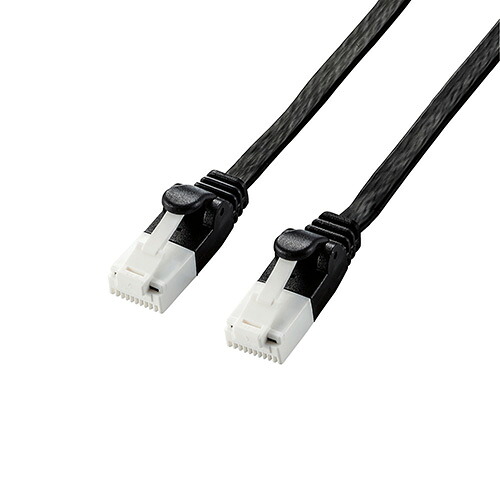 【5個セット】エレコム LANケーブル/CAT6A準拠/爪折れ防止/フラット/7.0m/ブラック ASNLD-GFAT/BK70X5|パソコン パソコン周辺機器 ケーブル｜緑花堂ストア