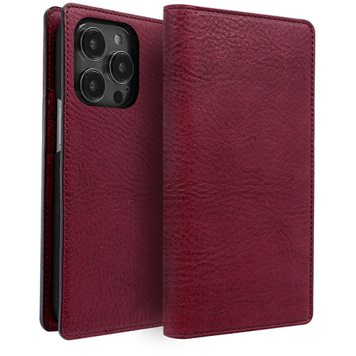 ABBI SIGNATURE VINTAGE イタリアンレザー MagSafe対応ダイアリーケース for iPhone 15 Pro ワイン ASNABS26184i15PR|スマートフォン・タブレット・携帯電話 iPhone iPhone15シリーズ ケース