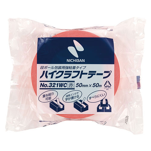 【5個セット】 ニチバン ハイクラフトテープ 321WC 赤 50×50 ASNNB-321WC1-50X5|雑貨・ホビー・インテリア 雑貨 雑貨品
