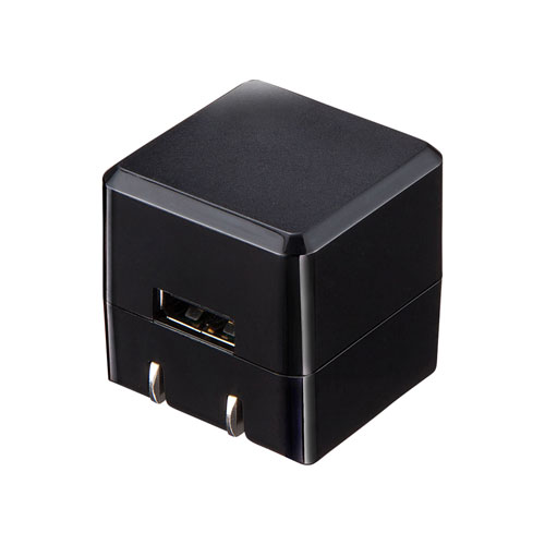 【5個セット】 サンワサプライ キューブ型USB充電器(1A・高耐久タイプ・ブラック) ASNACA-IP70BKX5|スマートフォン・タブレット・携帯電話 スマートフォン 充電器
