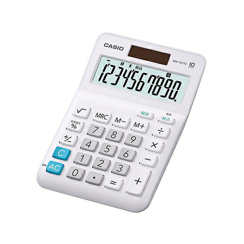 【5個セット】 カシオ計算機 スタンダード電卓 ミニジャストタイプ 10桁 ASNMW-10VTC-NX5|パソコン オフィス用品 電卓