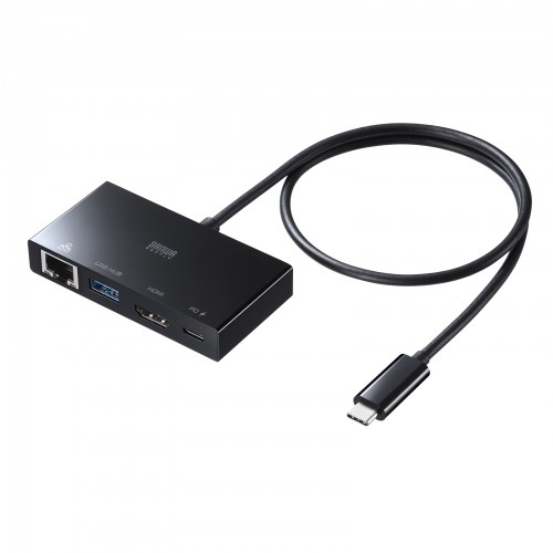 サンワサプライ USB Type-Cマルチ変換アダプタ ASNAD-ALCMHL1BK|スマートフォン・タブレット・携帯電話 スマートフォン ケーブル