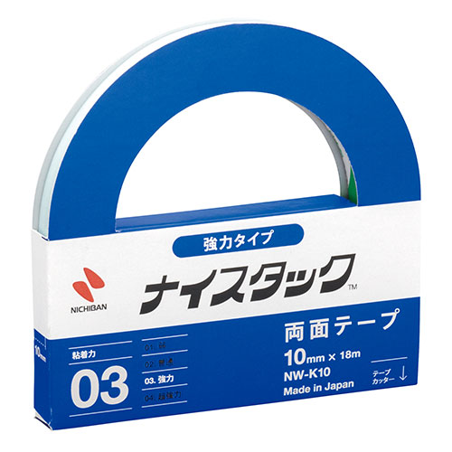 【10個セット】 ニチバン ナイスタック 強力タイプ 10mm×18m ASNNB-NW-K10X10|雑貨・ホビー・インテリア 雑貨 雑貨品
