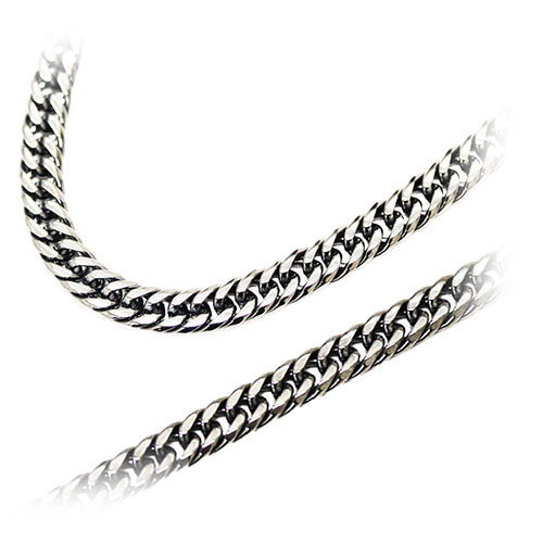 CrazyAngel 喜平ネックレス 喜平チェーン メンズ ステンレス スティール 6面ダブル 6面カット 60cm 金属アレルギー 対応 シルバー ASN0033ca-993|ファッション アクセサリー・装身具｜緑花堂ストア