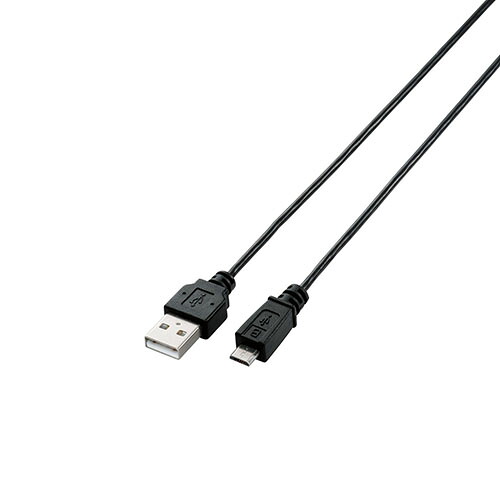 【5個セット】エレコム USB2.0ケーブル/A-microBタイプ/スリム/2m/ブラック ASNU2C-AMBX20BKX5|パソコン パソコン周辺機器 ケーブル