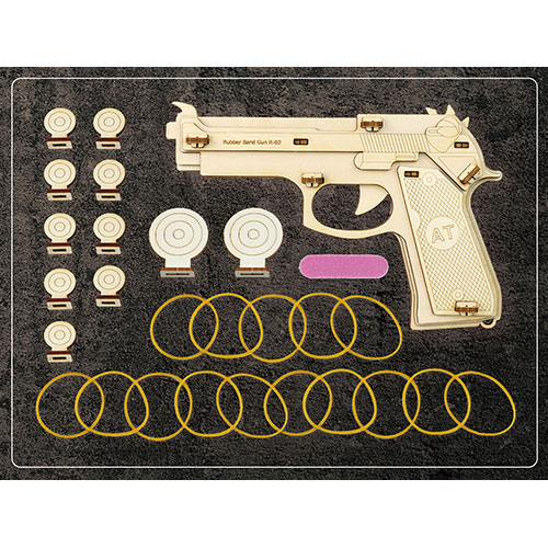 【5個セット】 ARTEC 木製9連式輪ゴム銃 ASNATC58195X5|雑貨・ホビー・インテリア キッズ・子供用品 玩具・おもちゃ