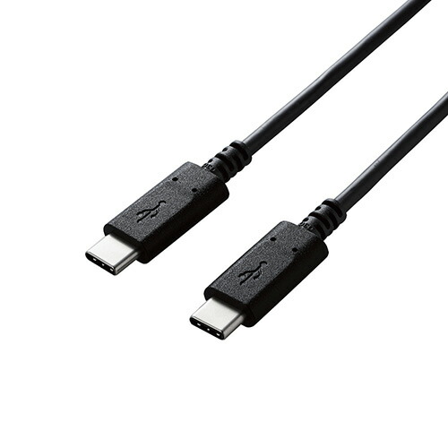 【5個セット】エレコム USB2.0ケーブル/C-Cタイプ/認証品/PD対応/3A出力/0.5m/ブラック ASNU2C-CC05NBK2X5|パソコン パソコン周辺機器 ケーブル