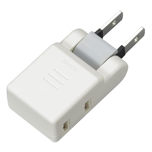 【40個セット】 YAZAWA 極小コーナータップ 2個口 ホワイト ASNY02CM200WHX40|家電 生活家電 OAタップ
