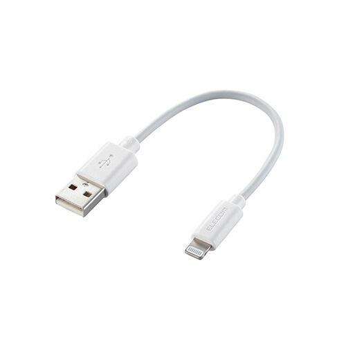 【5個セット】エレコム Lightningケーブル/スタンダード/0.1m/ホワイト ASNMPA-UAL01WHX5|スマートフォン・タブレット・携帯電話 iPhone ケーブル