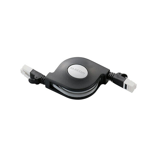 【5個セット】エレコム LANケーブル/CAT6/爪折れ防止/巻取/2.5m/ブラック ASNLD-MCTGT/BK2X5|パソコン パソコン周辺機器 ケーブル