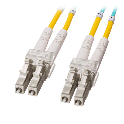 サンワサプライ メガネ型光ファイバケーブル(マルチ50μmOM4、LC×2-LC×2、3m) ASNHKB-OM4LCLC-03|スマートフォン・タブレット・携帯電話 スマートフォン ケーブル|緑花堂ストア