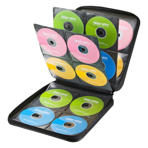 【5個セット】 サンワサプライ DVD・CDセミハードケース(160枚収納・ブラック) ASNFCD-WL160BKX5|パソコン パソコン周辺機器 メディアケース