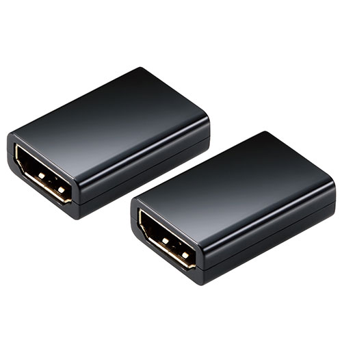 【5個セット(2個入&times;5)】 エレコム HDMI延長アダプター(タイプA-タイプA)スリム 2個入りタイプ ASNAD-HDAASS02BKX5|パソコン ネットワーク機器 ハブ｜緑花堂ストア