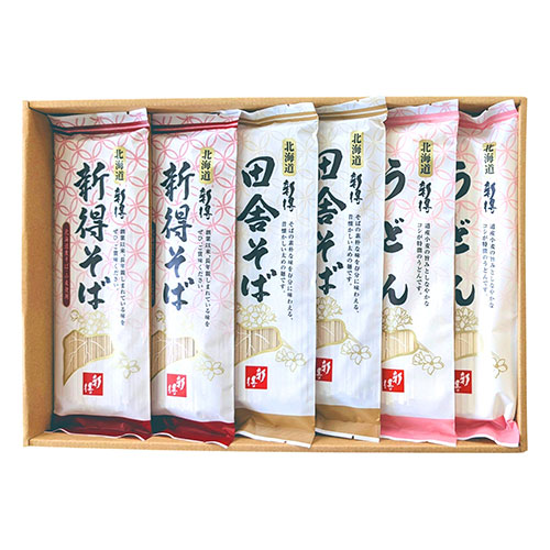 新得そば 乾麺詰合せ 【新得そば・新得田舎そば・新得うどん各180g×2】 ASNFUJI-220271037|食品 食品