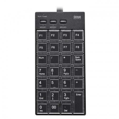 サンワサプライ プログラマブルテンキー 有線モデル ASNNT-26UBK|パソコン パソコン周辺機器 キーボード