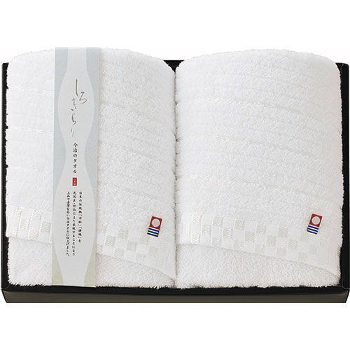 【44セット】 しろきらり フェイスタオル2P 【フェイスタオル(33×75cm)×2枚】 ASNFUJI-615603540X44|雑貨・ホビー・インテリア 雑貨 タオル・バスタオル・フェイスタオル|緑花堂ストア