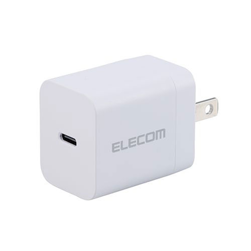 【3セット】 エレコム AC充電器 スマホ・タブレット用 USB PD 20W USB-C1ポート ホワイト ASNMPA-ACCP6820WHX3|スマートフォン・タブレット・携帯電話 スマートフォン 充電器