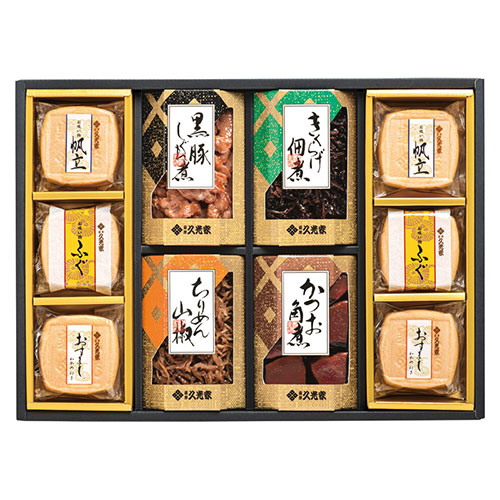 久光家 お吸物・佃煮詰合せ 【お吸物(帆立・ふぐ・おすまし)・かつお角煮・黒豚しぐれ煮・きくらげ佃煮・ちりめん山椒】 ASNC7203069|食品 食品