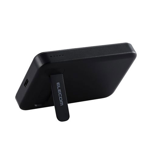 エレコム モバイルバッテリー マグネット対応 ワイヤレス充電器 7.5W 5000mAh 15W USB-C入出力×1 ブラック ASNDE-C53-5000BK|スマートフォン・タブレット・携帯電話 スマートフォン モバイルバッテリー