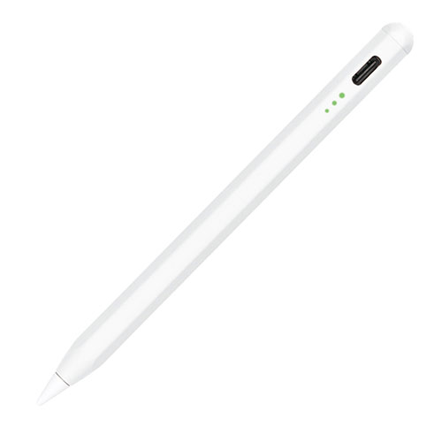 ナカバヤシ iPad専用充電式タッチペン ショートタイプ ホワイト ASNTPEN-002W|スマートフォン・タブレット・携帯電話 タブレット タッチペン