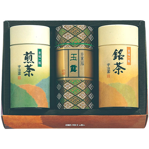 【6セット】 宇治園 銘茶セット 【玉露宝龍/80g・煎茶緑峰/150g・くきほうじ古都かおり/60g】 ASNFUJI-030155540X6|食品 飲料