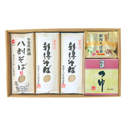 新得そば 乾麺詰合せ 【新得八割そば・源流新得そば・新得田舎そば各180g×2・新得そば茶10g×5・めんつゆ75ml×8】 ASNFUJI-220271043|食品 食品