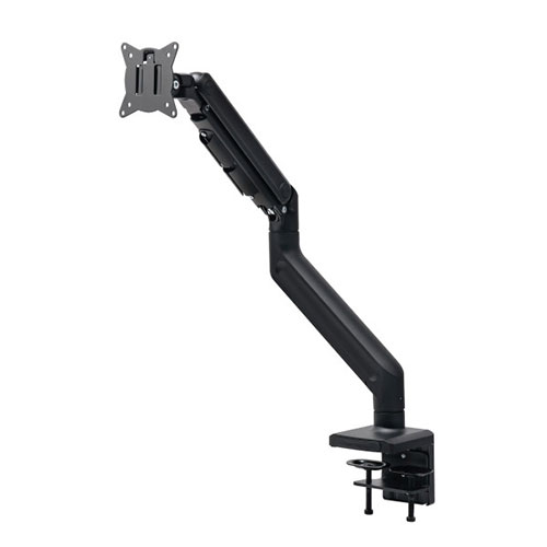 サンワサプライ モニターアーム ガススプリング式 耐荷重20kg ブラック ASNCR-LAC1406BK|パソコン パソコン周辺機器 モニターアーム【高さ調整 角度変更 高耐荷重設計 】｜緑花堂ストア