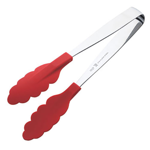 【5本セット】 田辺金具 抗菌耐熱カラートング(ミニ) 180mm レッド ASNTK-4611X5|雑貨・ホビー・インテリア キッチン雑貨 調理器具