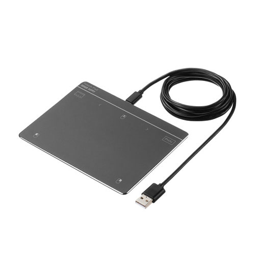 サンワサプライ 有線タッチパッド 6インチ スムーズな操作 ASNMA-PY521GM|パソコン パソコン周辺機器 マウス【有線接続タイプ 振動機能付き スクリーンキーボード対応 】